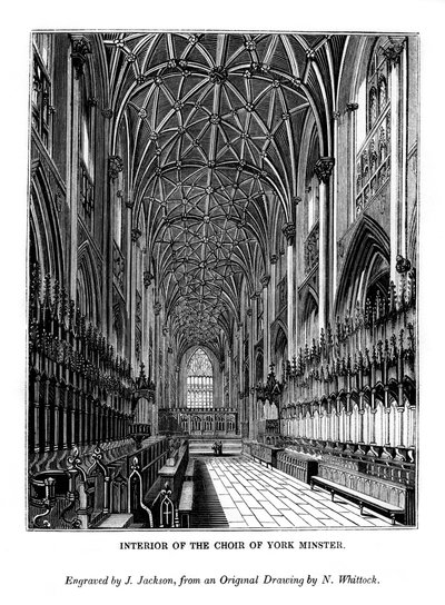 Interiér sboru York Minster, c1830-1860 1843 od J. Jackson