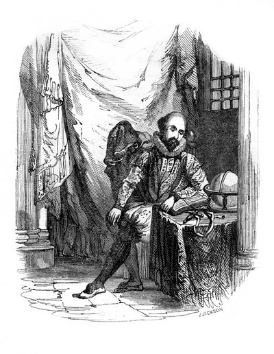 Sir Walter Raleigh v Tower of London, 1603-1616 1836. od J. Jackson