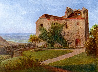 Habsburský zámek, poblíž Aargau, Švýcarsko, 1902-1903. od J Lange