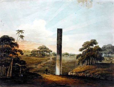 Pre-Asokan pilíř v Araraj, Severní Bihar od J. Lt HM 24th Regt Harris