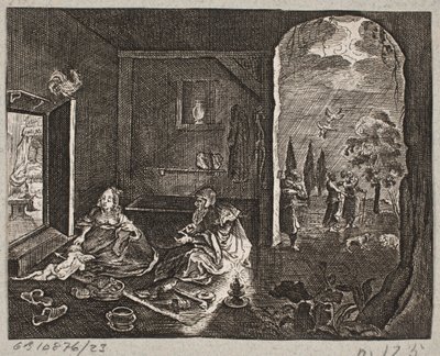 Ilustrace k Adamu Oleariusovi, „Perský Rosenthal od geniálního básníka Schich Saadi […]“, Schleswig 1660 od J. Muller
