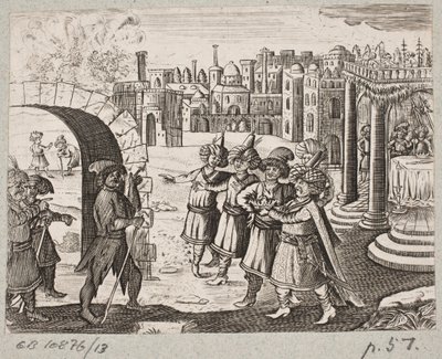 Ilustrace k Adamu Oleariusovi, „Perský Rosenthal od geniálního básníka Schich Saadi […]“, Schleswig 1660 od J. Muller