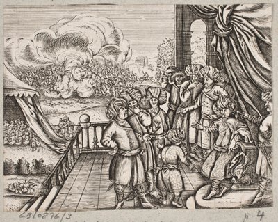 Ilustrace k Adamu Oleariusovi, „Perský Rosenthal od geniálního básníka Schich Saadi […]“, Schleswig 1660 od J. Muller