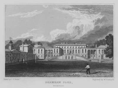 Bramham Park, Yorkshire (rytina) od John Preston Neale