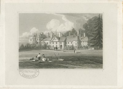Hagley Hall: rytina, nd [1780-1847] od John Preston Neale