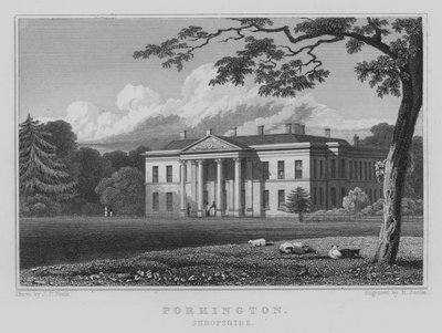 Porkington, Shropshire (rytina) od John Preston Neale