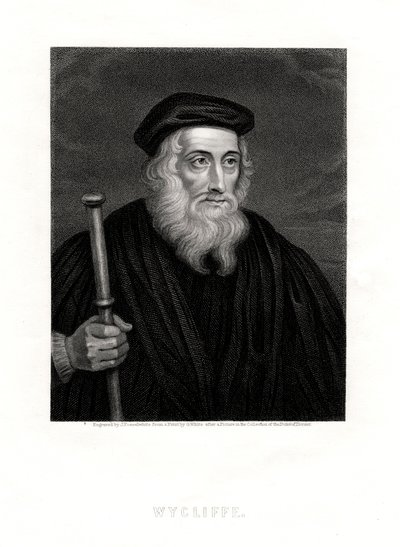 John Wycliffe, anglický teolog, 19. století od J. Posselwhite