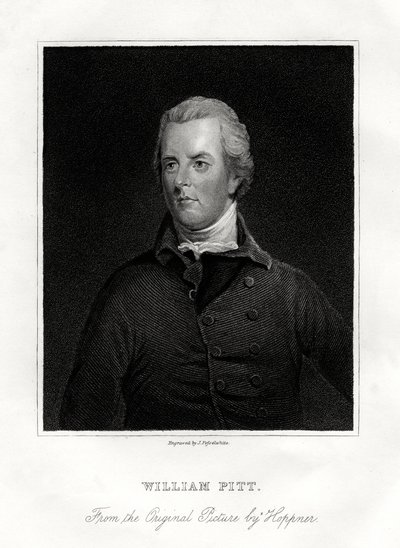 William Pitt mladší, britský státník, 19. století od J. Posselwhite