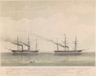 HMS "Basilisk" a HMS "Niger" 20. června 1849, asi 1849 (litografie) od J. R. Jobbins