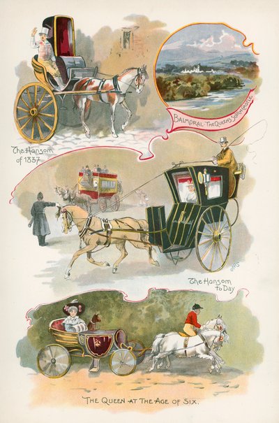 Hansom z roku 1837 a Hansom dnes od J. R. Sinclair