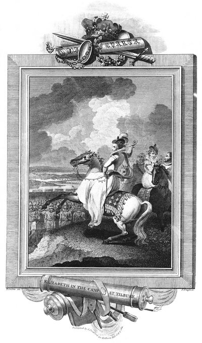 Elizabeth v táboře v Tilbury, 1811 od J. Rogers