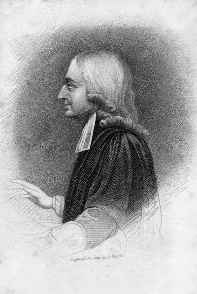 John Wesley, metodistický vůdce, 19. století. od J. Rogers