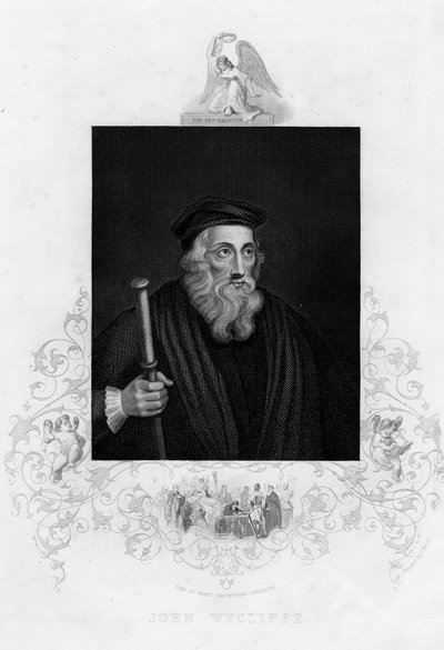 John Wycliffe, anglický teolog, 19. století od J. Rogers