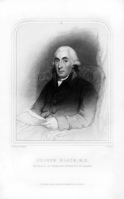 Joseph Black , skotský fyzik a chemik, 1870. od J. Rogers