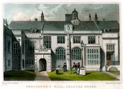 Pensioners Hall, Charterhouse, Londýn, 1830. od J. Rogers