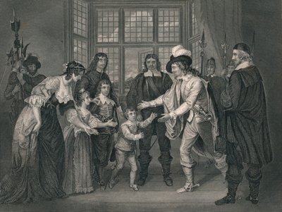 Rozhovor Karla I. s jeho dětmi, 1649, počátek poloviny 19. století. od J. Rogers