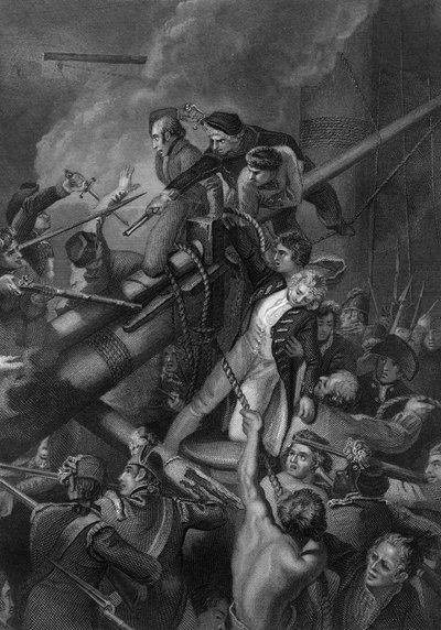 Smrt kapitána Faulknora, 1795 c1857 od J. Rogers