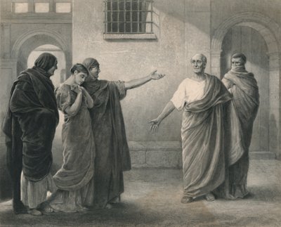 Volumnia Reproaching Brutus a Sicinius Coriolanus, c1870 od J. Stephenson