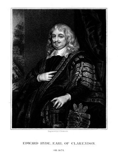 Edward Hyde, 1. hrabě z Clarendonu, anglický historik a státník, 1824. od J. Thomson