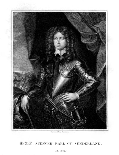 Henry Spencer, 1. hrabě ze Sunderlandu, anglický voják, 1823. od J. Thomson