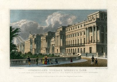 Cumberland Terrace, Regents Park, Londýn, 1827 od J. Tingle