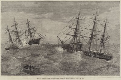 HMS Immortalite nachází na moři opuštěnou Margaret Pollockovou od J. Wells