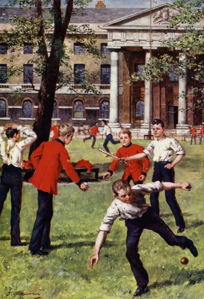 Soldier Boys at Play (barevné lito) od J. Williamson