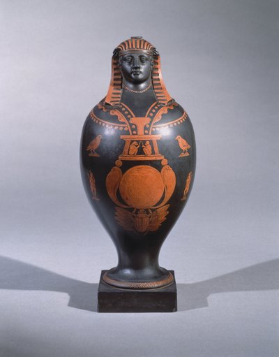Canopic sklenice, ze Staffordshire, cca 1773 (enkaustické hliněné nádobí) od J. and Bentley Wedgwood