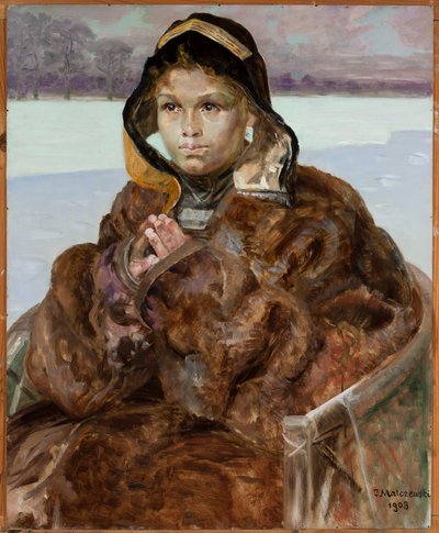 Modlící se dívka od Jacek Malczewski