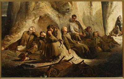 Neděle v dole (Odpočinek v dole) od Jacek Malczewski