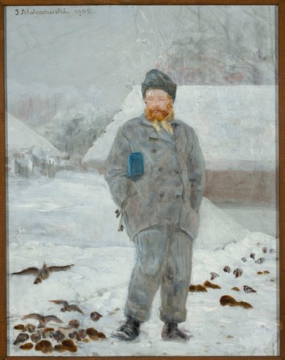 Portrét Adolfa Dygasińského s ptáky od Jacek Malczewski