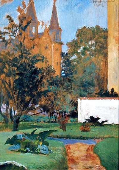 Zahrada karmelitánského kostela, Krakov od Jacek Malczewski