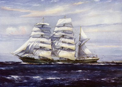 Clipper Ships: Strathdon (barevné lito) od Jack (after) Spurling