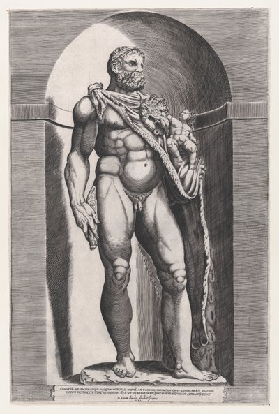 Zrcadlo římské velkoleposti: Císař Commodus jako Hercules, 1582., 1582 od Jacob(us) Bos.