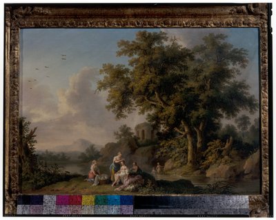 Pár Krajin S Koupajícími Nymfami od Jacob-Philippe Hackert