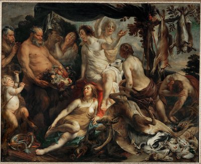 Le repos de Diane chasseresse - Diana odpočívá po lovu ... od Jacob (studio of) Jordaens