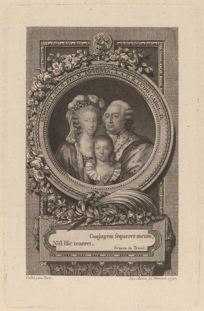 Ludvík XVI., Marie-Antoinetta a Louis-Charles, 1793. od Jacob Adam