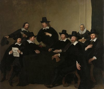 Regenti Regenti Institutu Nieuwe Zijds pro venkovní pomoc chudým, Amsterdam, c 1650 od Jacob Adriaensz. Backer