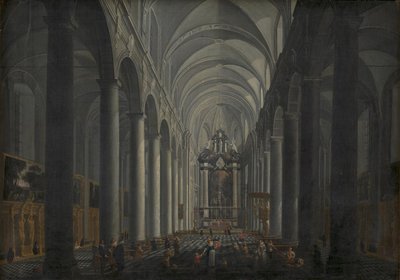 Interiér jezuitského kostela v Bruggách od Jacob Balthasar Peeters