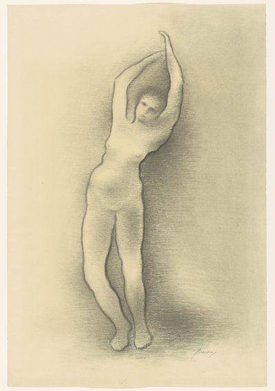 stojící nahá žena od Jacob Bendien (signed by artist)