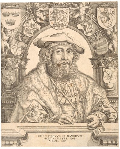 Dánsky: dánský král Kristián II. od Jacob Binck