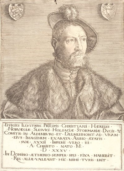 Portrét krále Kristiána III od Jacob Binck