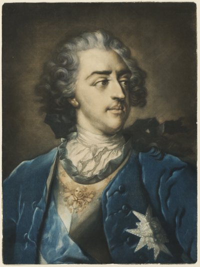 Portrét Ludvíka XV. od Jacob Christoph Le Blon