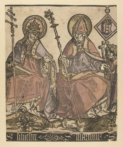 Svatí Silvestr a Martinus Svatí s Annou v Drieënu (název série) od Jacob Cornelisz van Oostsanen