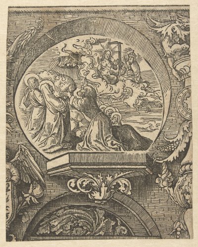 Nanebevstoupení a Kristus před Bohem Otcem The Creed (název série) od Jacob Cornelisz van Oostsanen