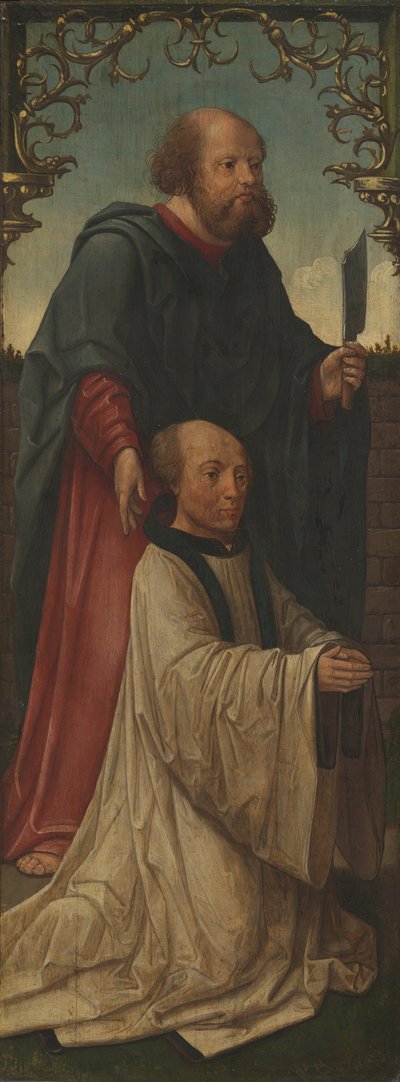 Svatý Matyáš a dárce, reverz svatého Ondřeje, 152025 od Jacob Cornelisz. van Oostsanen