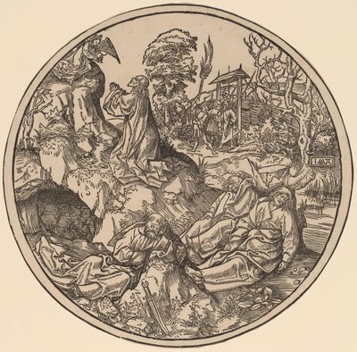 Agónie v zahradě od Jacob Cornelisz van Oostsanen