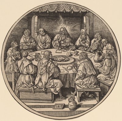 Poslední večeře od Jacob Cornelisz van Oostsanen after Albrecht Dürer