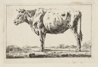 Stojící kráva, vlevo od Jacob Elias van Varelen