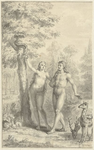 Adam a Eva od Jacob Folkema